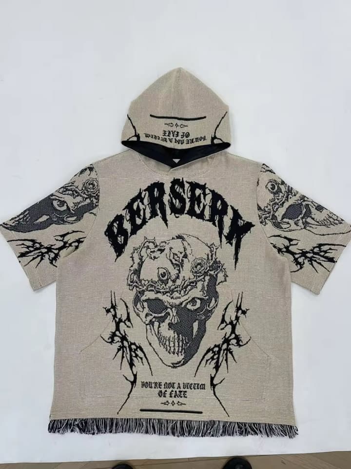 Berserk Short Sleeve Tapestry Hoodie