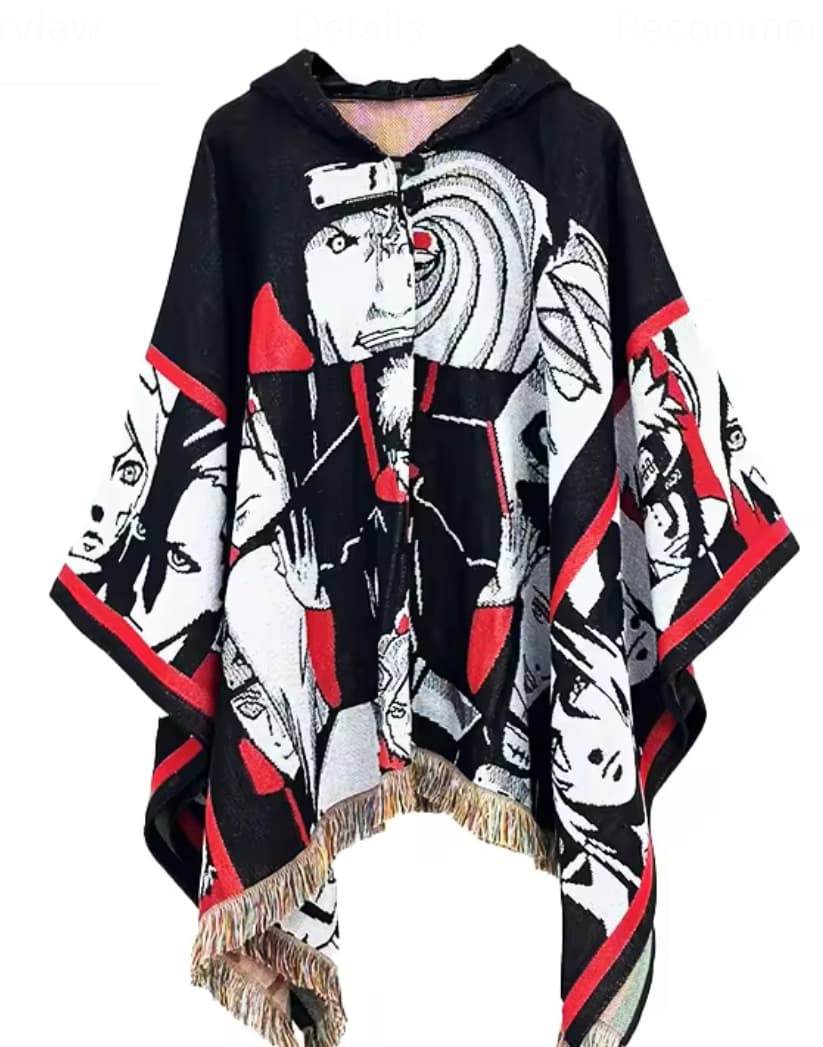 Poncho Anime Hoodie Blanket